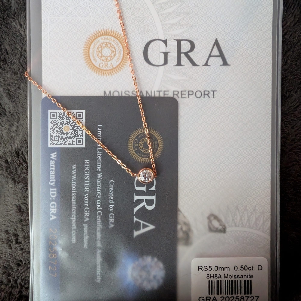 9 Inch Rose Gold Anklet Bracelet With Lab Grown Moissanite 0.50ct